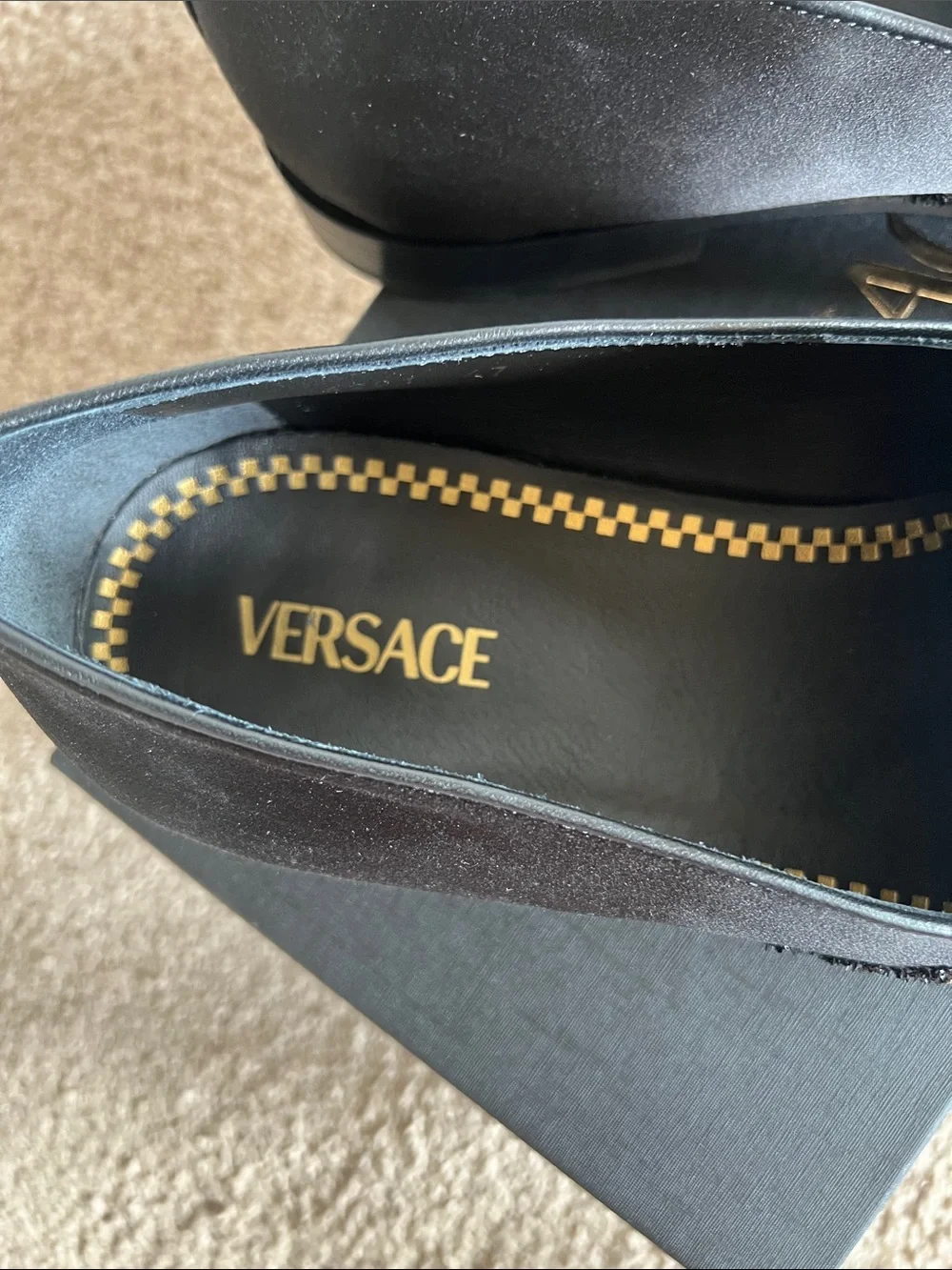 Versace embellished satin
